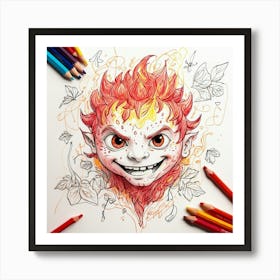 Fire Demon 1 Art Print