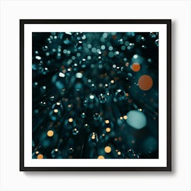 Abstract Water Droplets Art Print