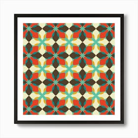 Modern Retro Pattern 15 Art Print