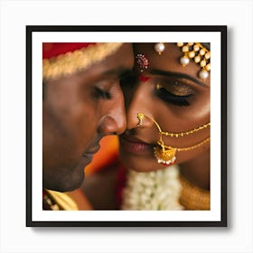 Indian Bride And Groom 4 Art Print