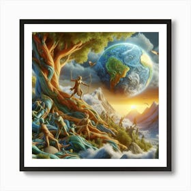 Earth In The Sky Art Print