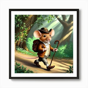 Mouse In The Woods Art Print