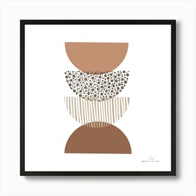 Tan & Brown.A fine artistic print that decorates the place. Art Print