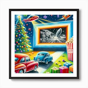 Super Kids Creativity:Christmas Movie Theater 2 Art Print