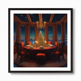 Christmas Dining Room 7 Art Print