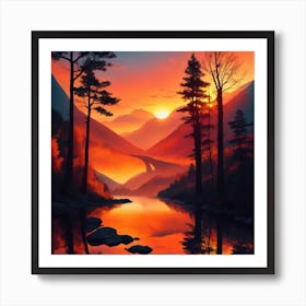 Sunset - Sunset Stock Videos & Royalty-Free Footage Art Print