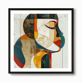 Abstract Woman'S Face 4 - colorful cubism, cubism, cubist art,    abstract art, abstract painting  city wall art, colorful wall art, home decor, minimal art, modern wall art, wall art, wall decoration, wall print colourful wall art, decor wall art, digital art, digital art download, interior wall art, downloadable art, eclectic wall, fantasy wall art, home decoration, home decor wall, printable art, printable wall art, wall art prints, artistic expression, contemporary, modern art print, Art Print