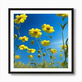 Yellow Flowers In A Field 15 Art Print