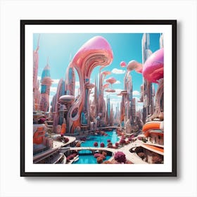 Futuristic City Art Print