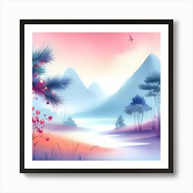 Asian Landscape 42 Art Print