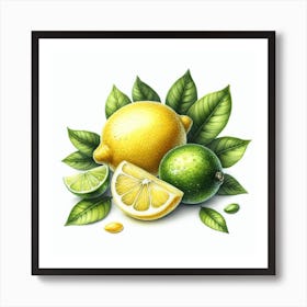 Lemon and Lime 2 Art Print