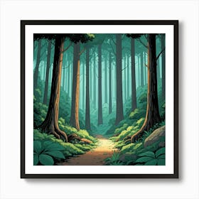 Dense Forest Art Print