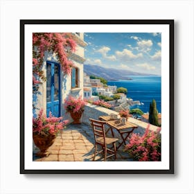 Mediterranean Balcony 1 Art Print