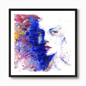 Watercolor Of A Woman Art Print