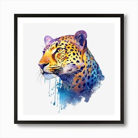 Leopard Head Painting Poster