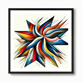 Abstract modernist Starfish 1 Art Print