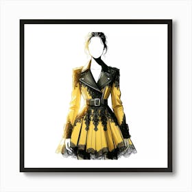 Yellow Dress 4 Art Print