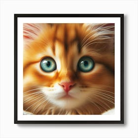 Cat With Blue Eyes Art Print