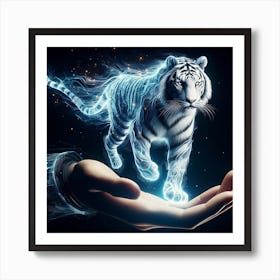 Holographic white Spirit Art Print