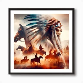 Indians On Horseback Art Print