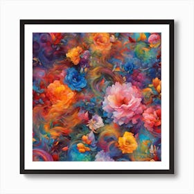 Colorful Flowers Art Print