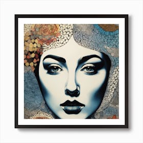 'Blue Woman' wall art Art Print