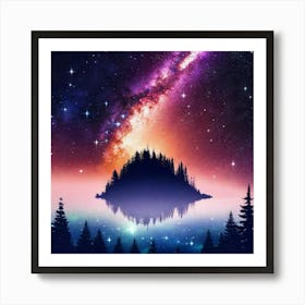 Galaxy Night Sky Art Print