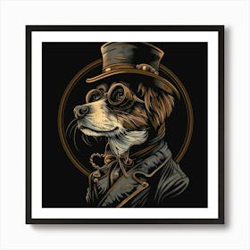 Steampunk Dog 28 Art Print