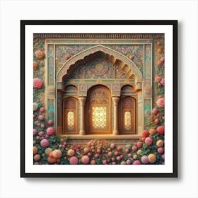 Roses In The Window 14 Art Print