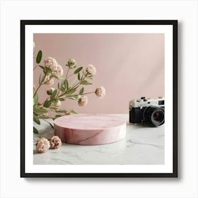 Pink Marble Cake 7 Art Print