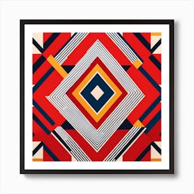 Gingaham Pattern Art, pattern tile  Art Print