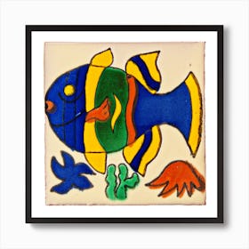 Fish Tile Art Print