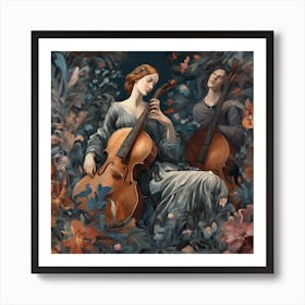 Cello And Violin Art Print