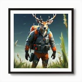 Hunter In The Woods 3 Art Print