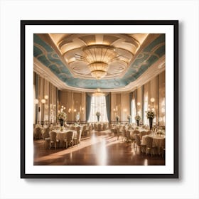 Dreamshaper V7 An Art Deco Ballroom Resplendent In Opulent Ele 0 Art Print