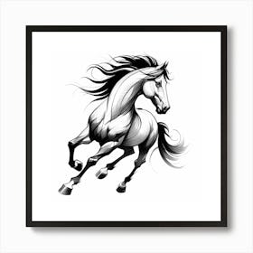 Horse Running 2 Art Print