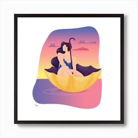 Floating Away Square Art Print