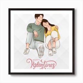 Happy Valentine Art Print