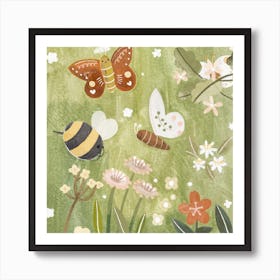 Insects Square Art Print