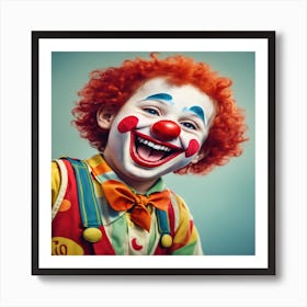 Clown With Red Hair Art Print