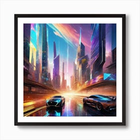 Futuristic City 149 Art Print