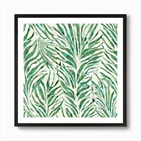 Botanical Boho Mid Century Wall Art Seamless Patterns Art Print