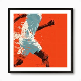 Soccer Player Running Art Print