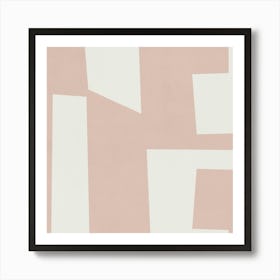 Minimalist Abstract Geometries - Nude 03 Art Print