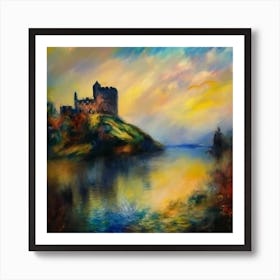 Castle By The Water Art Print