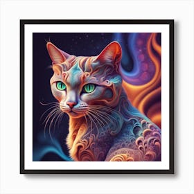 Magical Cat 2 Art Print