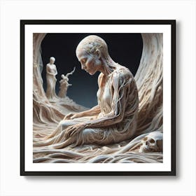 Woman In A Cave Art Print