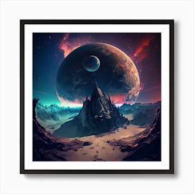 Space Landscape 1 Art Print