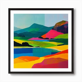 Colourful Abstract The Lake District England 4 Art Print