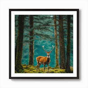 Deer In The Forest Poster